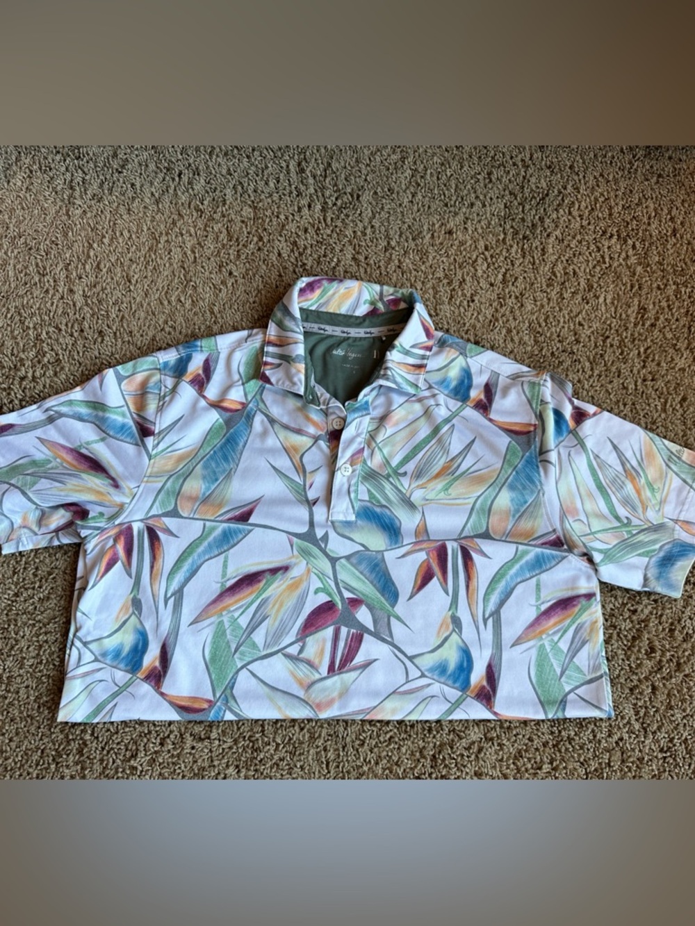 Walter Hagen Multicolor Leaf Print Men's Shirt